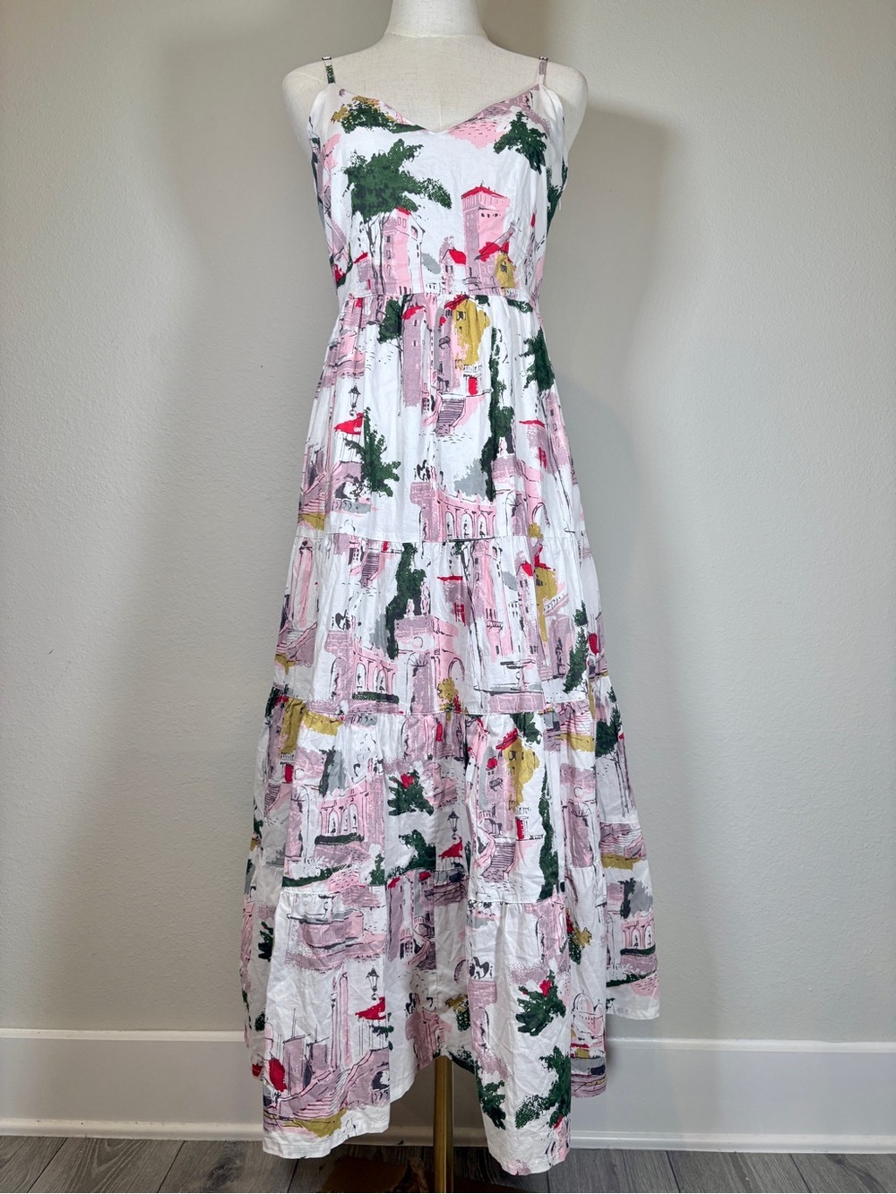 Anthropologie Lazybones Cityscape Cotton Dress Size Small